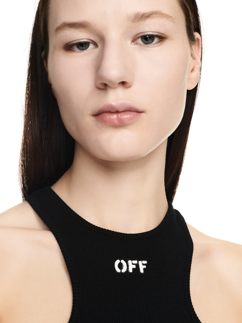 OFF-WHITE Off Stamp Rib Rowing Top Womens Apparel