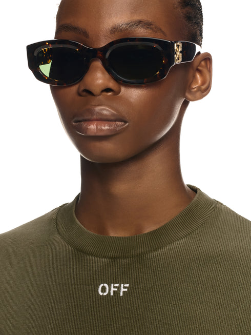 OFF WHITE Off Stamp Rib Crop Tee Womens Apparel