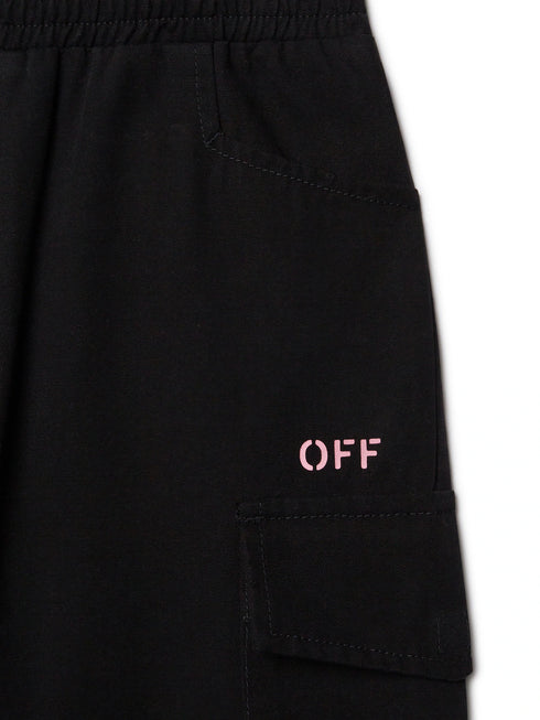 OFF WHITE Off Stamp Clear Cargo Pant Kids Apparel