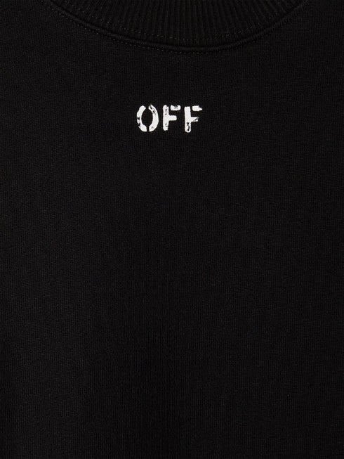 OFF WHITE Off Stamp Plain Crewneck Kids Apparel