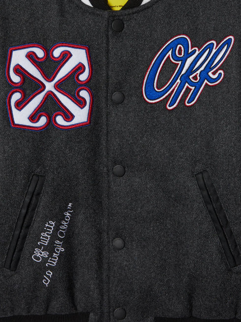 OFF WHITE Patch Varsity Kids Apparel