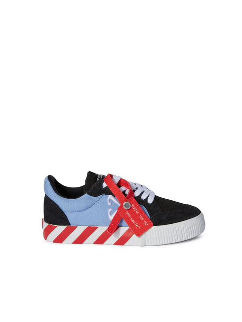 OFF WHITE Low Vulcanized Leather Kids Sneakers