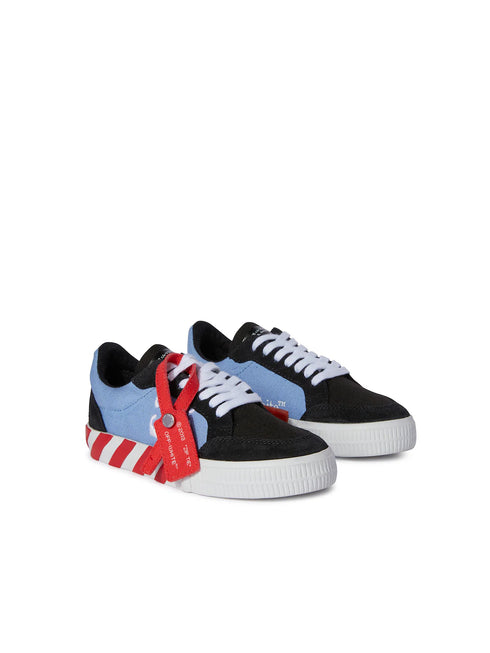 OFF WHITE Low Vulcanized Leather Kids Sneakers