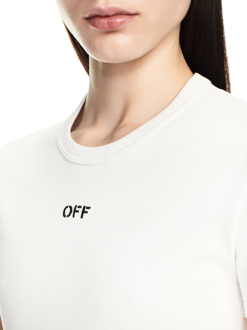 OFF-WHITE Off Stamp Rib Basic Tee Womens Apparel