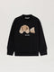 PALM ANGELS Bear Crewneck Black Brown Kids Apparel
