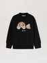 PALM ANGELS Bear Crewneck Black Brown Kids Apparel