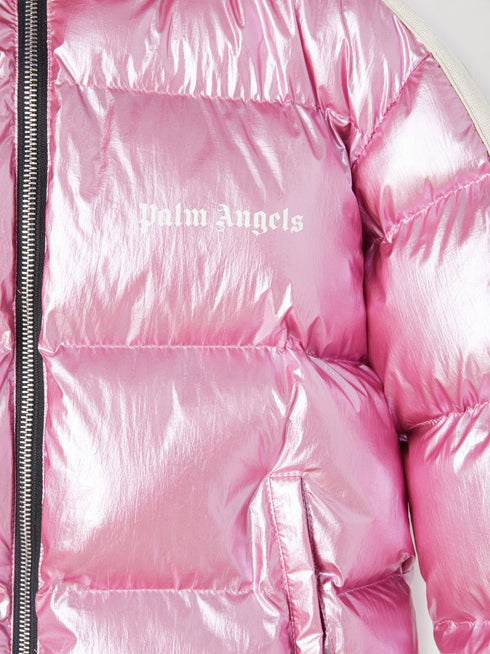 PALM ANGELS Puffer Jacket - Shiny Track Hoodie Kids Apparel