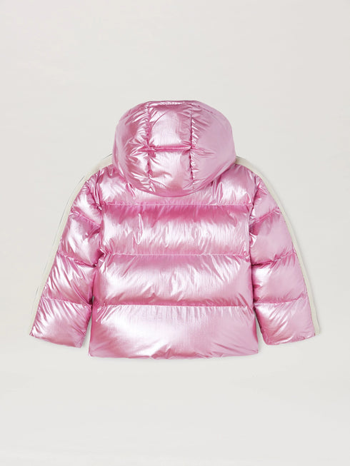 PALM ANGELS Puffer Jacket - Shiny Track Hoodie Kids Apparel