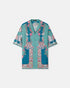 VERSACE Coral Theatre Silk Shirt Mens Apparel