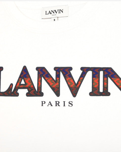 LANVIN Colourful Logo T-Shirt Kids Apparel