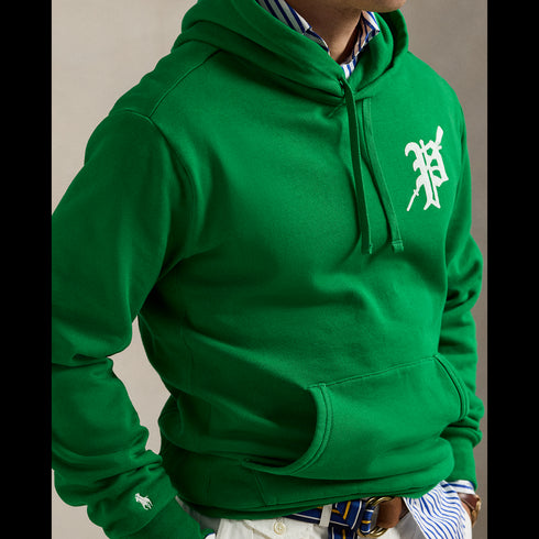 POLO RL Long-Sleeve Lightweight Athletic Fleece Graphic "P" Hoodie Mens Apparel