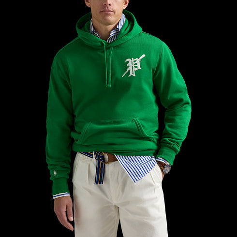 POLO RL Long-Sleeve Lightweight Athletic Fleece Graphic "P" Hoodie Mens Apparel