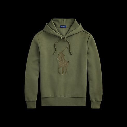 POLO RL Leather Big Pony Fleece Hoodie Mens Apparel