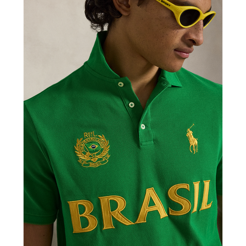 POLO RL Short -Sleeve Mesh Polo - Brazil Men's Apparel