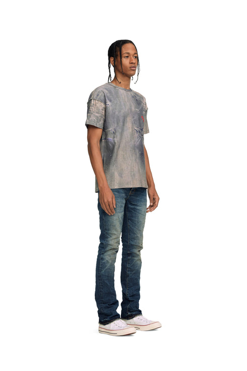 PURPLE BRAND Textured Inside Out Tee Mens Apparel