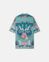 VERSACE Coral Theatre Silk Shirt Mens Apparel
