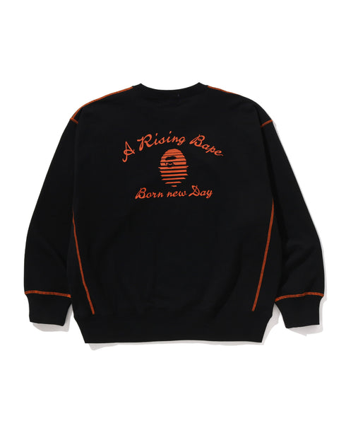 BAPE Relaxed Fit Crewneck Sweatshirt By A Rising Bape Men's Apparel