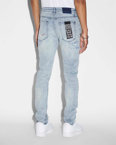 KSUBI Van Winkle Blu Skribed Mens Apparel