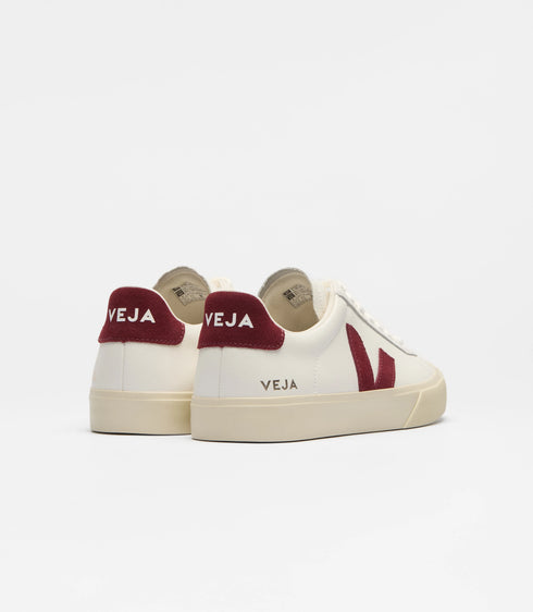 VEJA Campo Leather White Grenat Mens Sneakers
