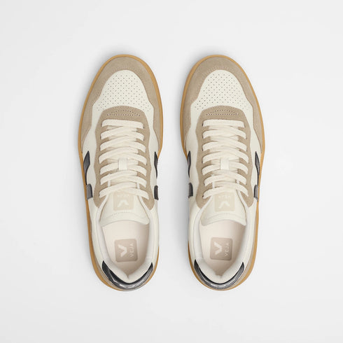 VEJA V-90 O.t. Leather Pure Black Natural Mens Sneakers