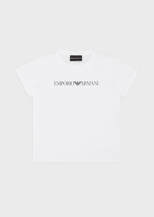 EMPORIO ARMANI Pima Jersey T-Shirt With Logo Kids Apparel