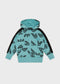 EMPORIO ARMANI All Over Eagle Zip Hoodie Kids Apparel