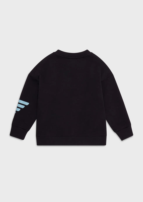 EMPORIO ARMANI Sweatshirt With Allover Eagle Kids Apparel