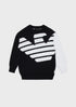 EMPORIO ARMANI Boys Sweat Top With Large Eagle Kids Apparel