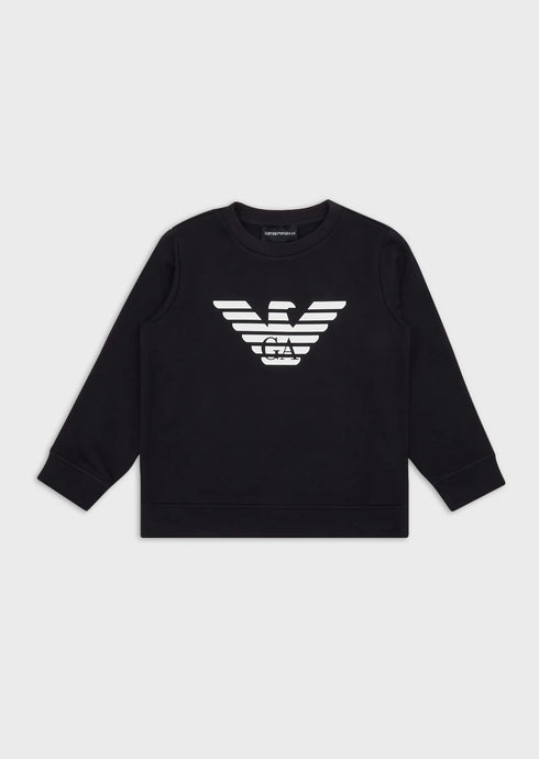 EMPORIO ARMANI Modal-blend logo sweatshirt Kids Apparel