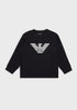 EMPORIO ARMANI Modal-blend logo sweatshirt Kids Apparel