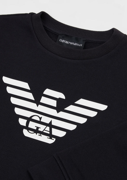 EMPORIO ARMANI Modal-blend logo sweatshirt Kids Apparel