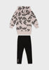 EMPORIO ARMANI Hooded Sweatsuit Top And Legging Set Kids Apparel