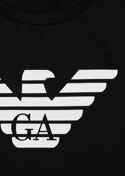 EMPORIO ARMANI Pima Jersey T-Shirt With Logo Kids Apparel