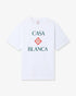 White Casablanca Diamond Logo Short Sleeve T-Shirt front