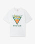 White Tennis Club Icon Pyramid Abduction Short Sleeve T-Shirt front