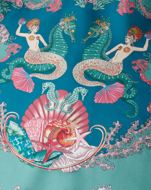 VERSACE Coral Theatre Silk Shirt Mens Apparel