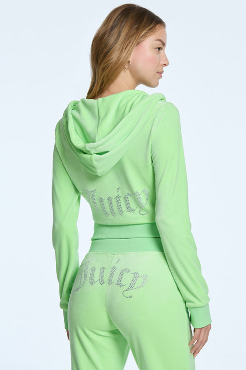 JUICY COUTURE Classic Hoodie Back Bling Womens Apparel