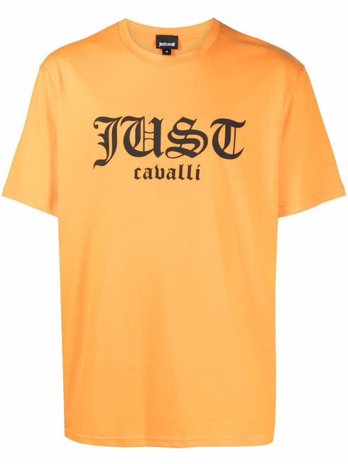 JUST CAVALLI CREW-NECK COTTON GOTHIC LOGOS Mens Apparel