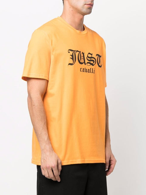 JUST CAVALLI CREW-NECK COTTON GOTHIC LOGOS Mens Apparel