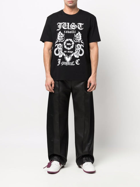 JUST CAVALLI COTTON TEE "JUST ON STAGE" Mens Apparel