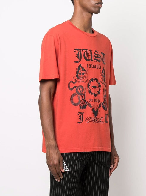 JUST CAVALLI COTTON TEE "JUST ON STAGE" Mens Apparel