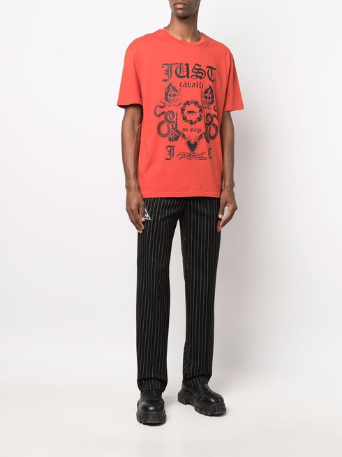 JUST CAVALLI COTTON TEE "JUST ON STAGE" Mens Apparel