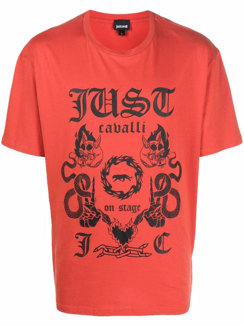 JUST CAVALLI COTTON TEE "JUST ON STAGE" Mens Apparel