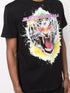 JUST CAVALLI QUEENS TEE "PSYCHEDELIC TIGER" Mens Apparel