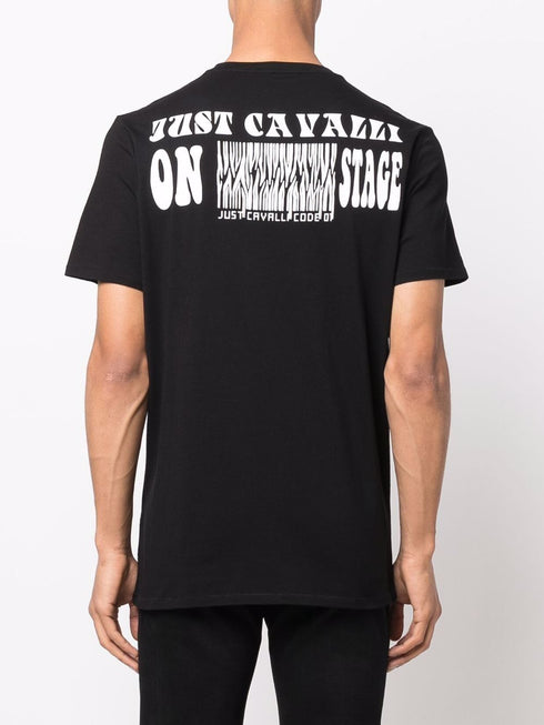 JUST CAVALLI QUEENS T-SHIRT WITH SKULL LOGO Mens Apparel