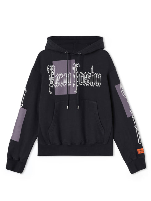 HERON PRESTON Gothic Color Blocks Hoodie Mens Apparel