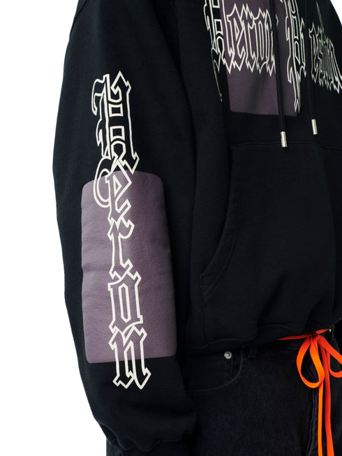 HERON PRESTON Gothic Color Blocks Hoodie Mens Apparel
