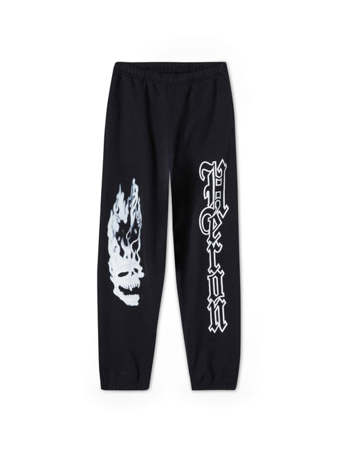 HERON PRESTON Flaming Skulls Sweatpants Mens Apparel