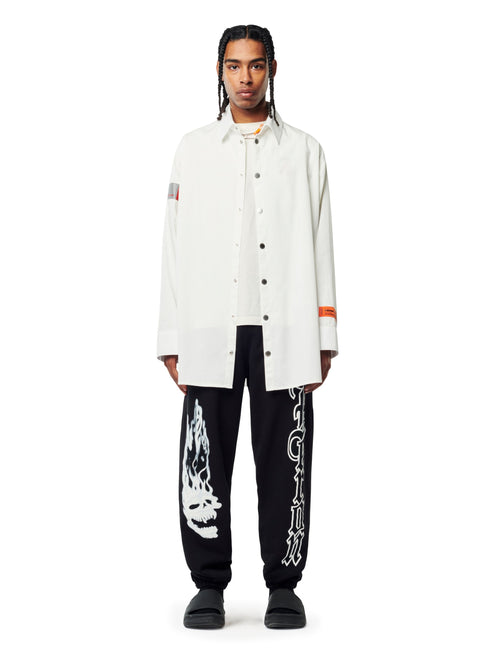 HERON PRESTON Flaming Skulls Sweatpants Mens Apparel