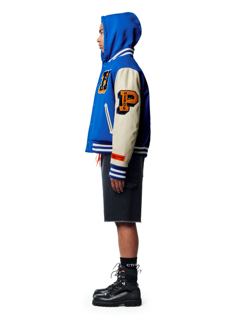 HERON PRESTON Patches Varsity Jacket Mens Apparel